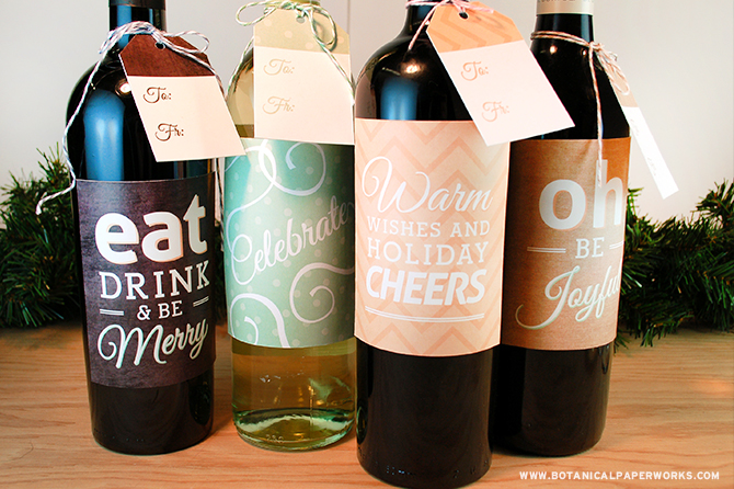 With all of the entertaining and gift giving you'll be doing this holiday season, you'll love having a way to decorate your wine bottles with these charming labels and gift tags.