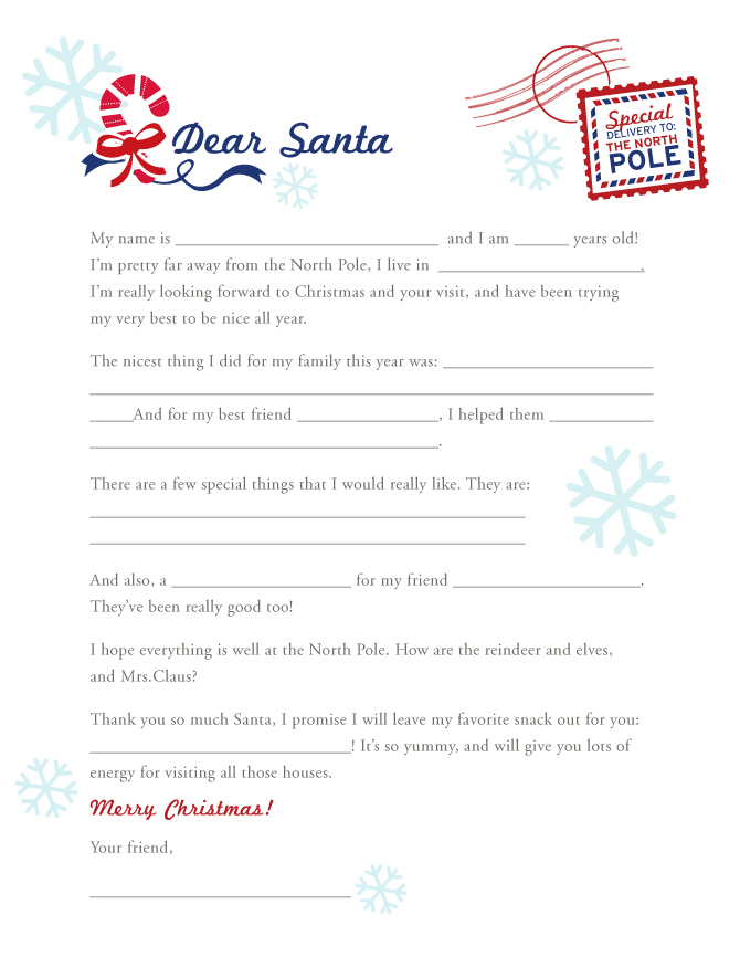 Botanical PaperWorks 12 Weeks of Christmas: Free printable Letter to Santa