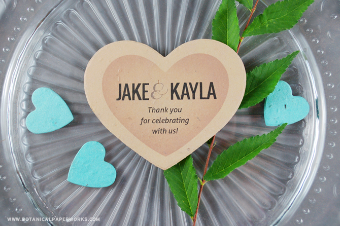 Seed paper wedding favors and plantable eco confetti are perfect details for an eco-friendly wedding.