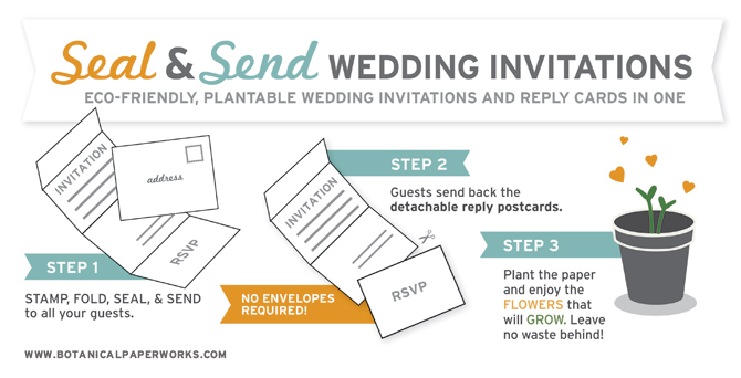 Botanical PaperWorks New Seal and Send Invitation Infographic