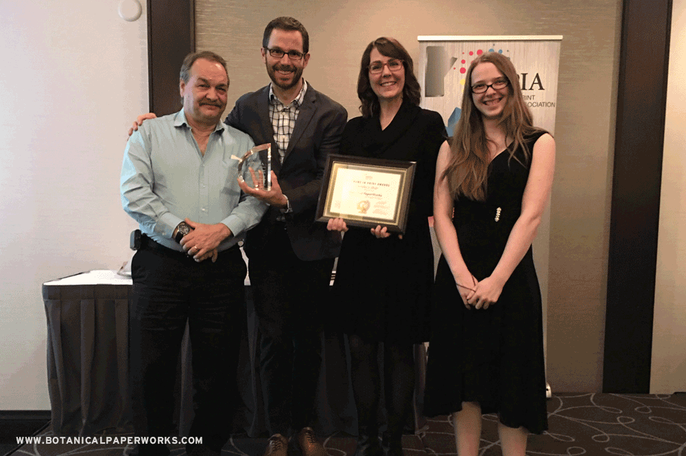 Botanical PaperWorks attended the MPIA Name In Print Awards where they received an Innovation In Print Award!