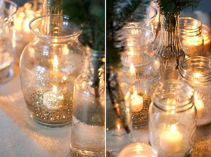 Gold is definitely the colour of New Year's Eve! Learn how to make this sparkling centerpiece on the cheap here.