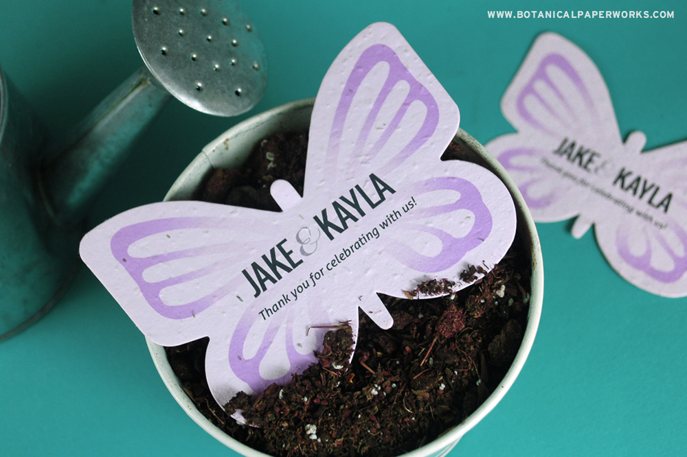 These plantable wedding favors will grow wildflowers and create habitats for butterflies.